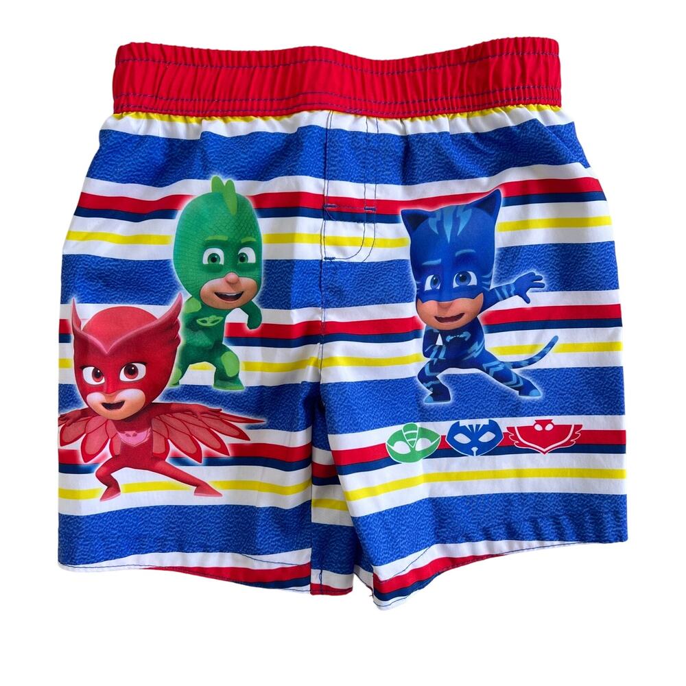 PJ Masks Toddler Boys Swim Trunks Size 5T Owlette Gekko Catboy